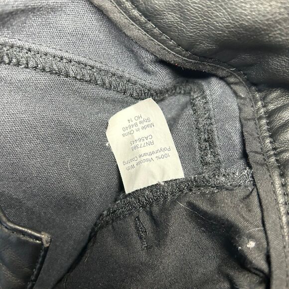 J.Crew Mid Rise Vegan Leather Skinny Pants Tight Flex Fit Size 26 Cropped - Picture 5 of 8